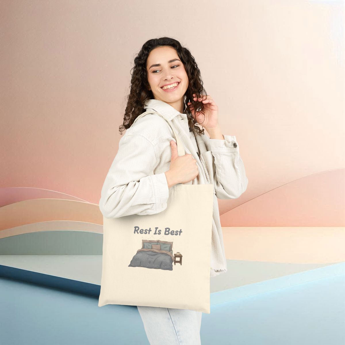 Rest Is Best Tote | Bed Rot Recovery Humor, sleepy self-care nap club