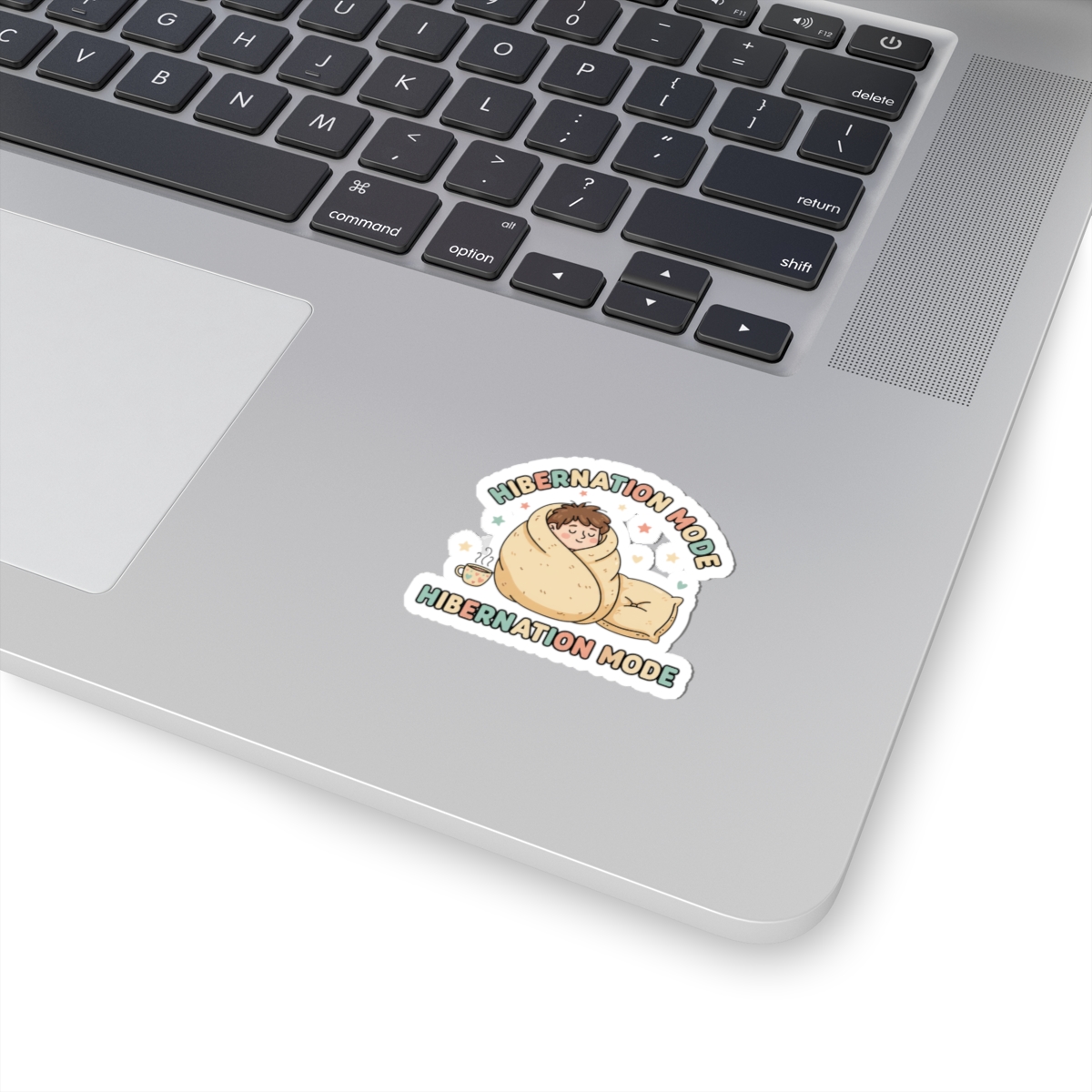 Hibernation Mode sleepy bear Kiss-Cut Stickers | cozy comfort, nap time
